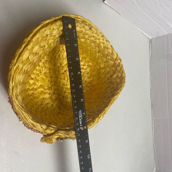 FORM’E‎ MILLINERY Women’s Vintage Style Hat Yellow Orange - Picture 4 of 12